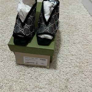 Gucci kitten, rhinestone heels